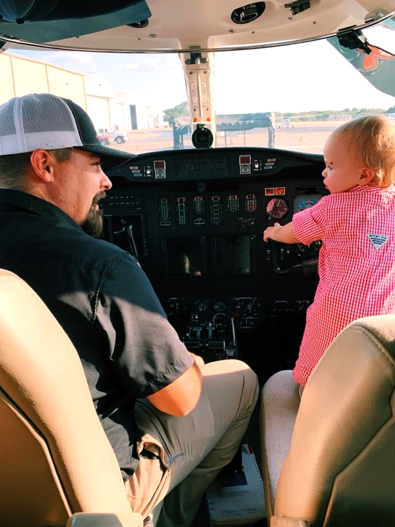 Austin Tarrent Aviation with son