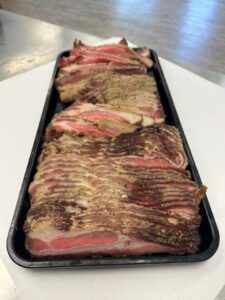 Flying T Meat Market Athens TX -smoked beef bacon