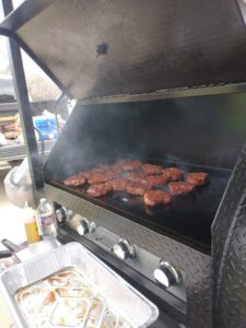 Flying T Meat Market Athens TX - steaks on grill